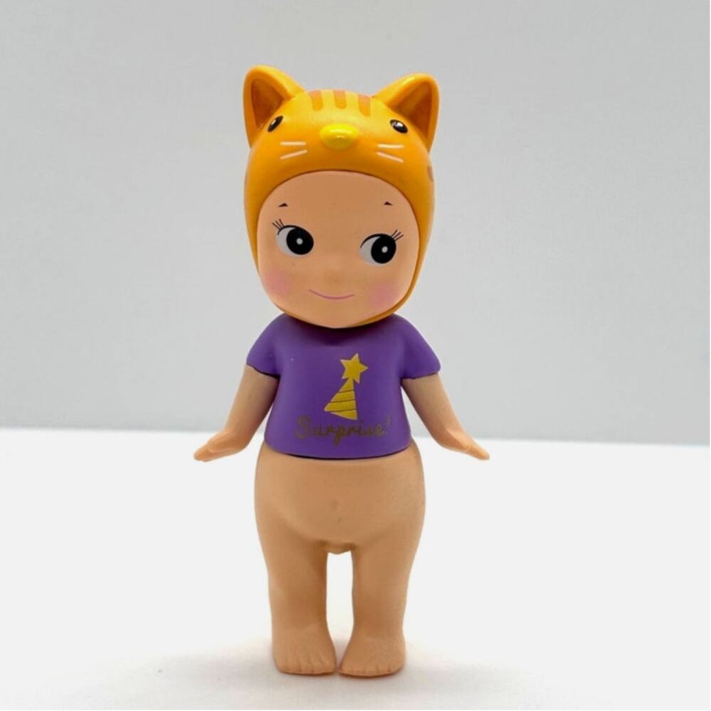New Kewpie/Angel Collectible Mini Figure, Lucky Orange Tabby Cat, Open Box